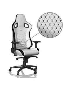 noblechairs EPIC Series - White / Black Gaming Stol - Vit - PU-skin - Upp till 120 kg