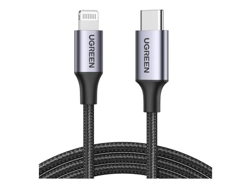 UGREEN USB-C Lightning - 1m - Svart