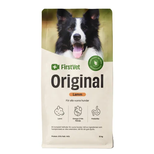 FirstVet Original Lamm - milt och snällt foder för vuxna hundar - 3 kg