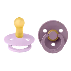 BIBS Colour Nappar – 2-pack – Stl. 2 – Rund – Violet Sky/Mau