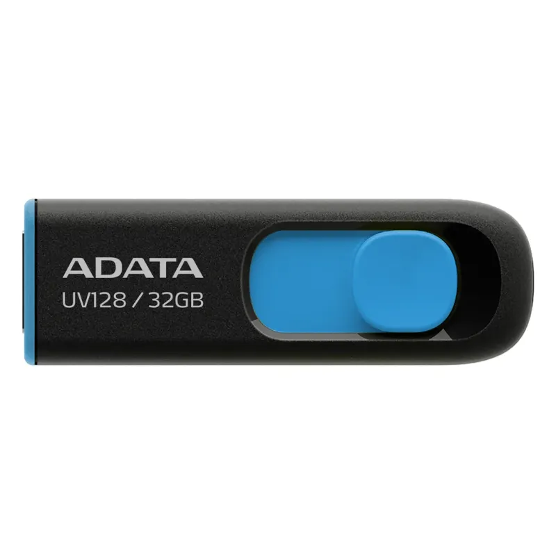 ADATA DashDrive UV128 - USB flash-enhet - 32 GB - USB 3.0 - svart/blå