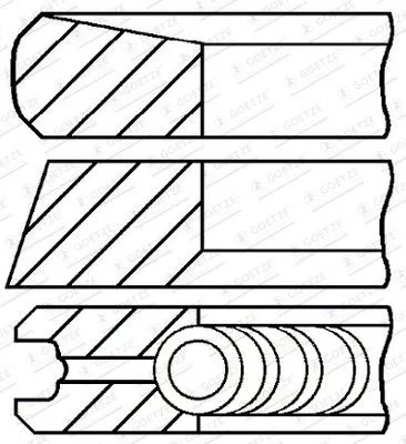 Kolvringsats GOETZE ENGINE 08-424900-00
