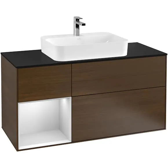 Tvättställsskåp Villeroy & Boch Finion med 3 Lådor Hylla och Bänkskiva för Ytmonterat Tvättställ (#1152)