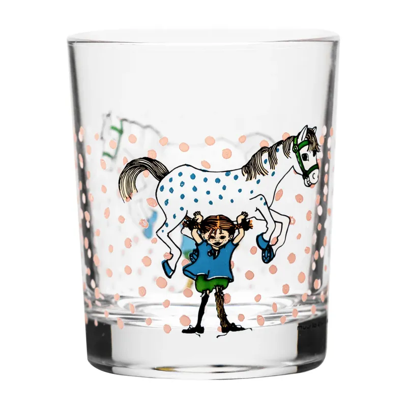 Muurla Pippi & Lilla Gubben dricksglas 20 cl Multi