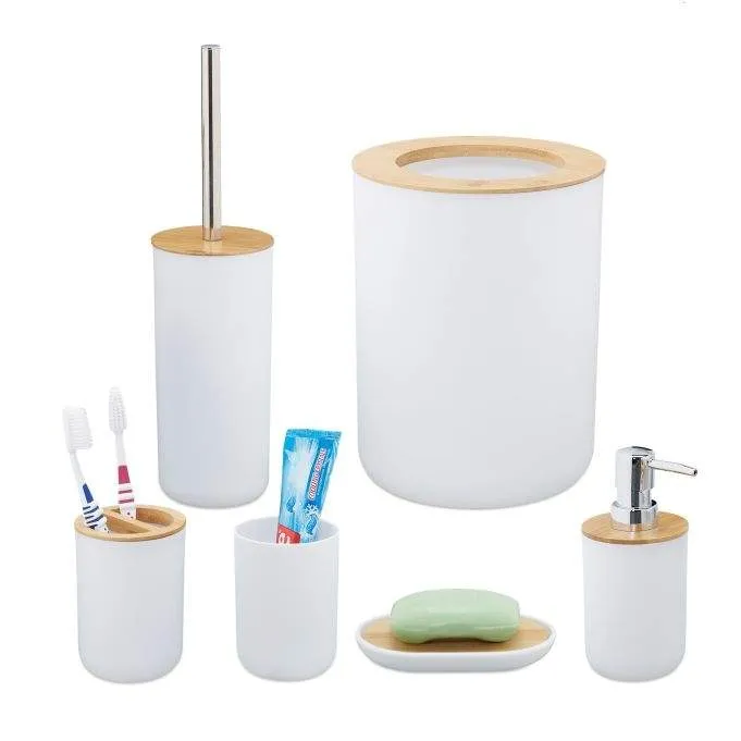 Bambu badrumstillbehör 6x set (#4249)