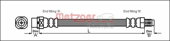 Bromsslang METZGER 4110043