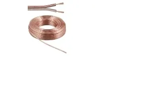 Goobay Högtalarkabel transparent CU 50 m rulle, tvärsnitt 2 x 0,75 mm²