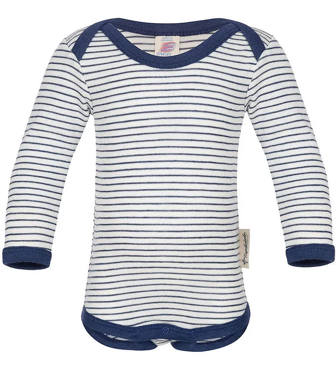 Engel Body l/ä – Ull/Silke – Natural/Marinblå Blue