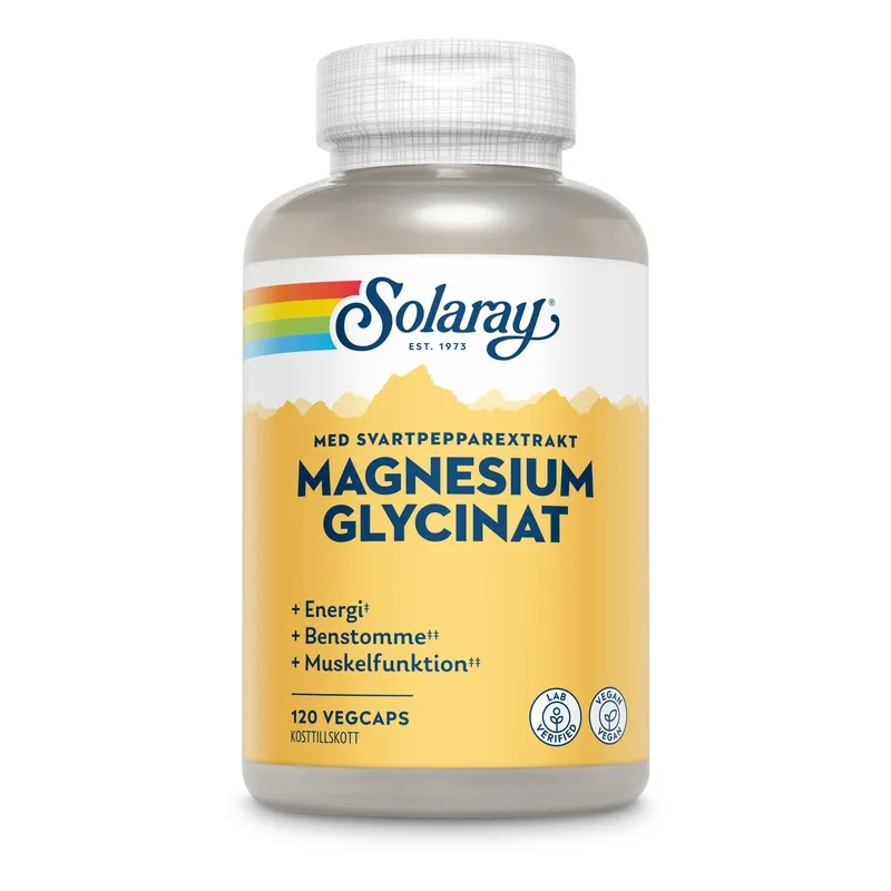 Solaray Magnesium Glycinat 120 kapslar