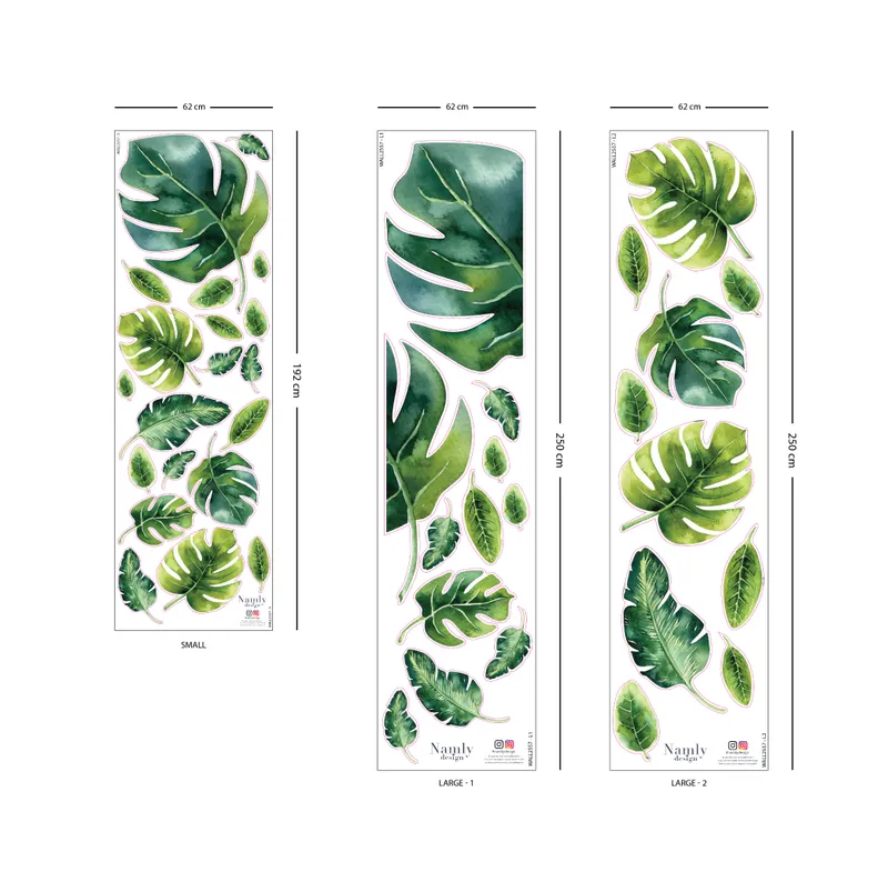 Väggdekal - Monstera löv