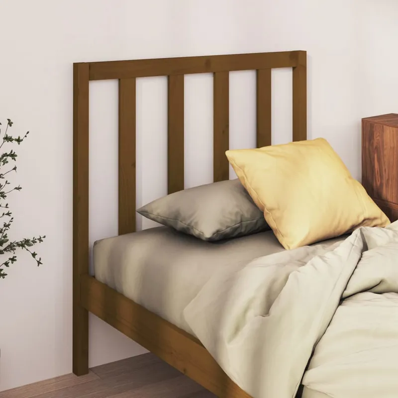 vidaXL Sänggavel honungsbrun 81x4x100 cm massiv furu (#7111)