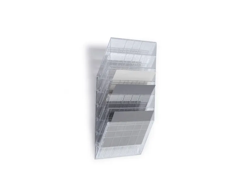 Broschyrfack DURABLE FLEXIBOXX 9785, 6 fack, plast, A4 liggande, transparent