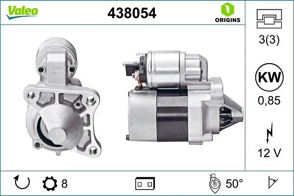 Startmotor VALEO 438054