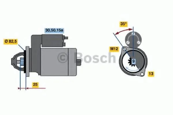 Startmotor BOSCH 0 986 018 190
