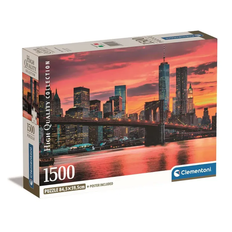 CLEMENTONI Pussel 1500 Pcs CB High Quality Collection East River At Dusk