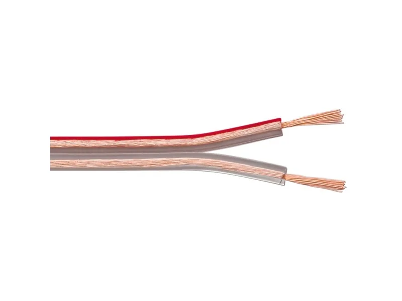 Goobay Högtalarkabel transparent CU 50 m rulle, tvärsnitt 2 x 2,5 mm²