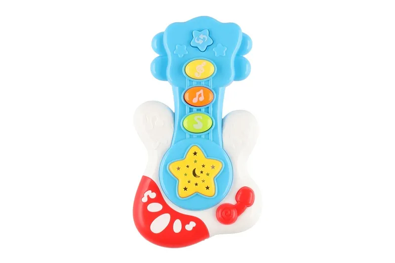 Babyleksak Gitarr med musik & ljuseffekter - Blå