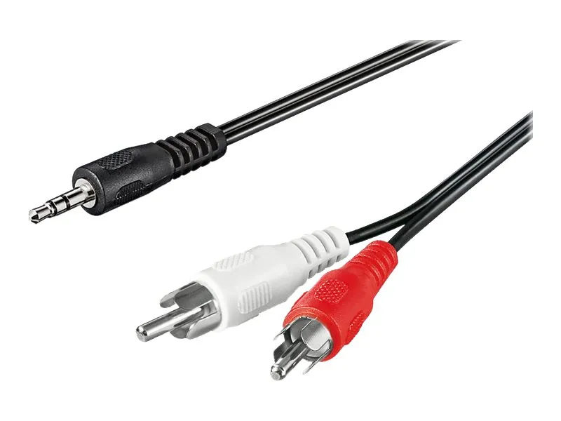 Goobay 50196 ljudkabel 3 m 2 x RCA 3,5mm Svart, Röd, Vit