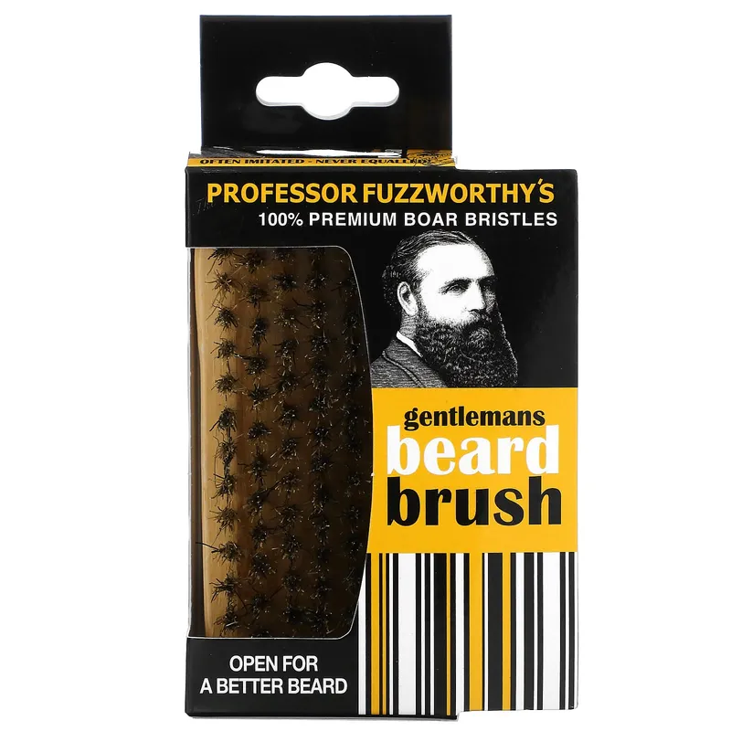 Professor Fuzzworthy’s, Gentlemans Beard Brush, 100% Premium Boar Bristles, 1 Count