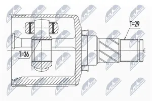 Ledsats, drivaxel NTY NPW-NS-036