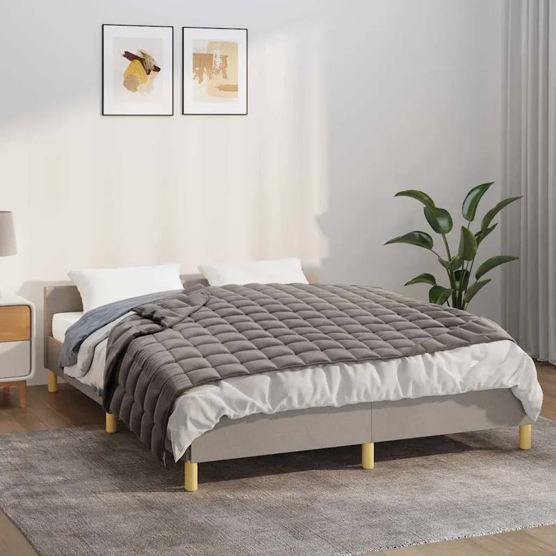 vidaXL Tyngdtäcke grå 120×180 cm 9 kg tyg