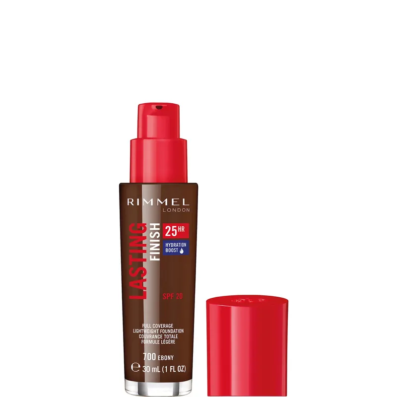 Rimmel London Lasting Finish 25H With Comfort Serum Foundation – Ebony