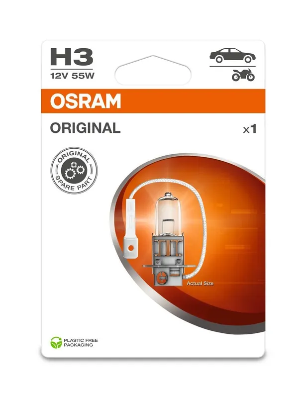 Glödlampa, fjärrstrålkastare OSRAM 64151-1BL