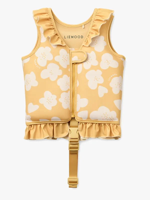 LIEWOOD Dove Simväst, Flower/Lemon Yellow, 19-30 kg