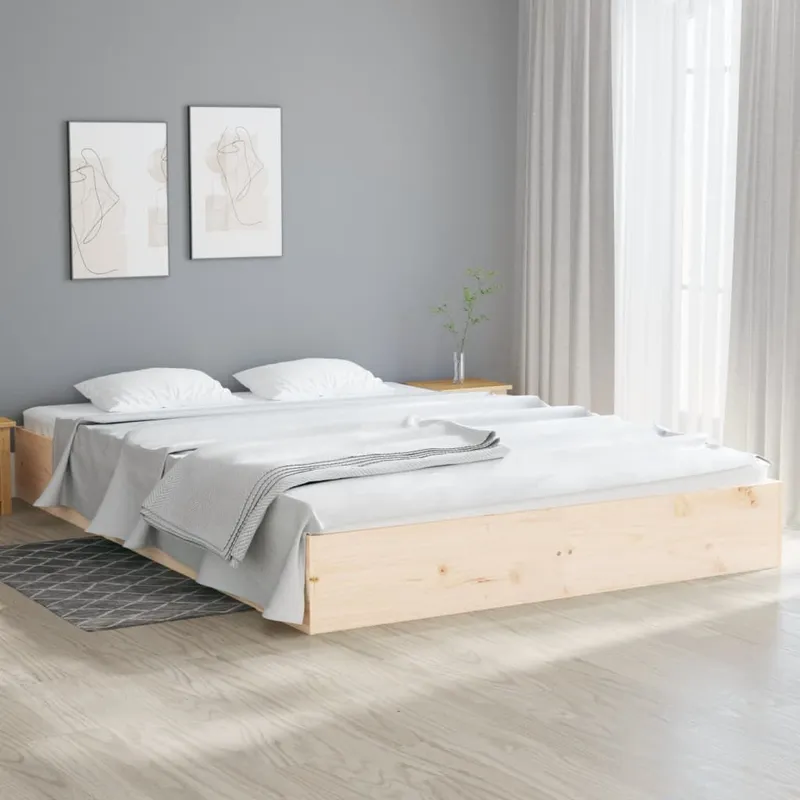 vidaXL Sengeramme heltre 180×200 cm Super King