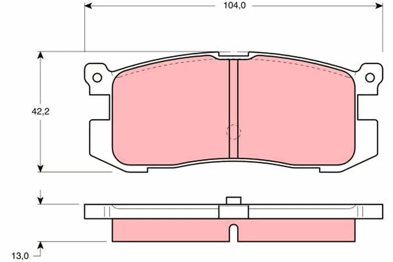 Bromsbelägg TRW GDB1025