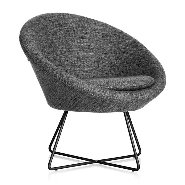 Loungefåtölj Paris Grå med svarta ben