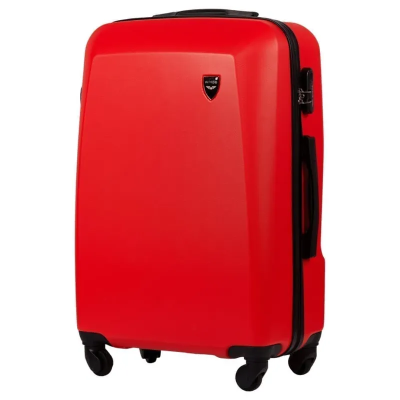 WINGS PLOVER Medium Resväska 24″ – Röd, 4 hjul, ABS+ Material