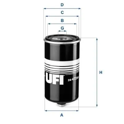 Bränslefilter UFI 24.473.00