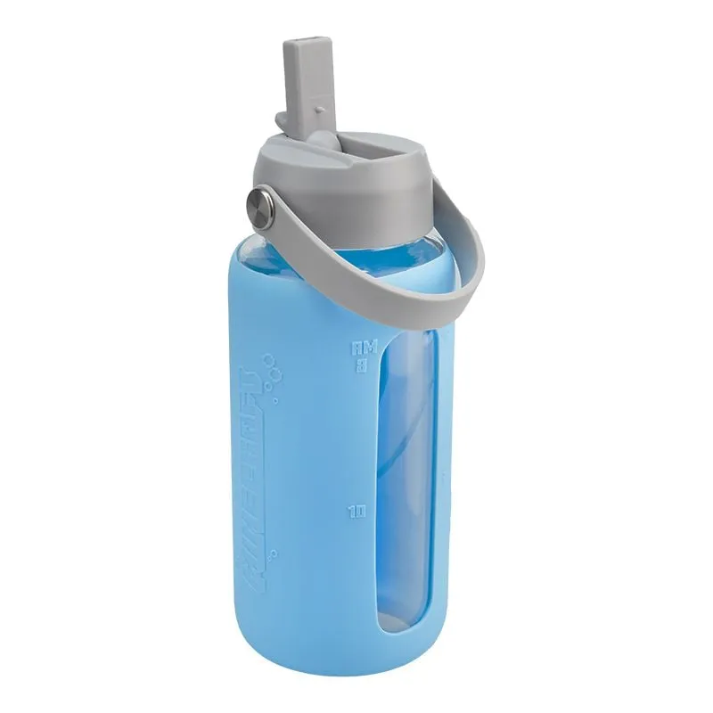 Paladone - Minecraft Glass Water Bottle With Sleeve