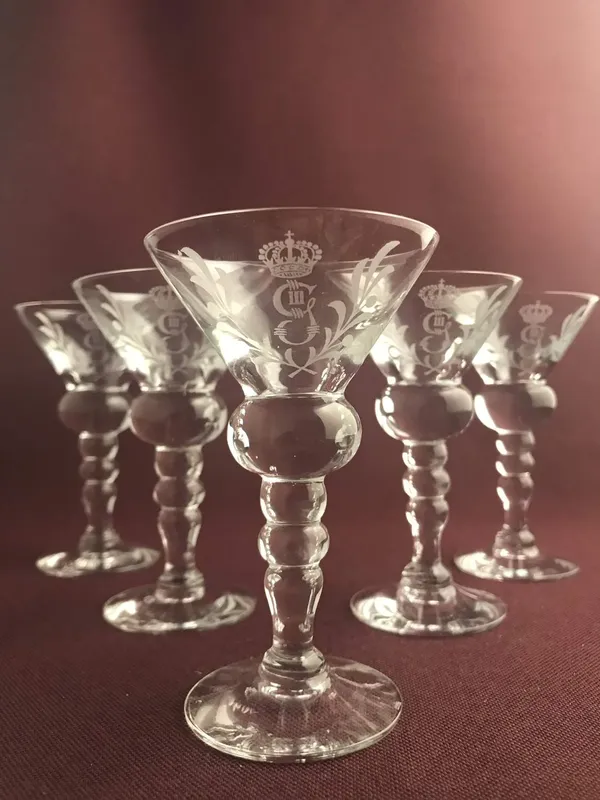 Reijmyre – Gustav III – 5 st Snaps / Likör glas