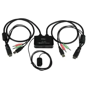 Startech 2 Port Usb Hdmi Cable Kvm Switch W/ Audio And Remote Switch