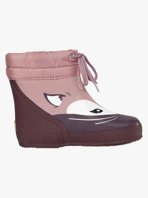 Viking Alv Barefoot Paw Print Fodrade Gummistövlar, Grape, 24