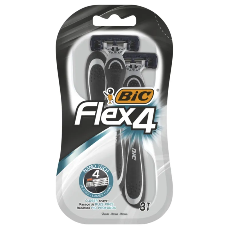 BIC Flex 4 Comfort Rakhyvlar, 3 st