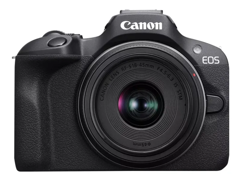 Canon EOS R100 + RF-S 18-45mm F4.5-6.3 IS STM Kit MILC 24,1 MP CMOS 6000 x 4000 pixlar Svart