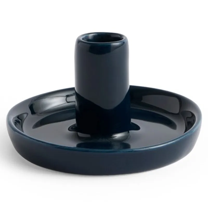 HAY Disc ljusstake Midnight blue, Ø7×4 cm