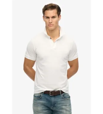 Superdry för män. M1110438A City vit piké polotröja (XL), Casual, Bomull, Kort ärm
