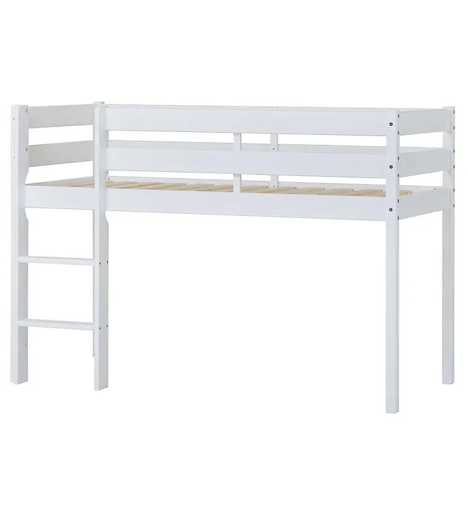 Hoppekids ECO Comfort Halvhög Loftsäng 70×160, Vit, Barnsäng, Juniorsäng