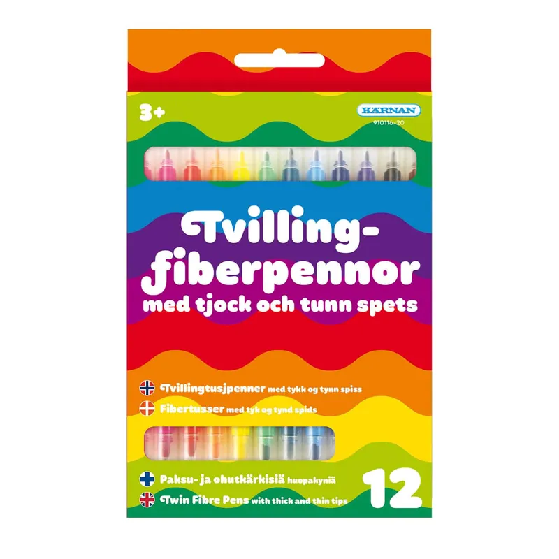 Pennor – Fiberpennor tvilling 12st