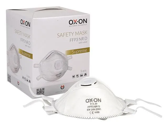 Andningsskydd med ventil FFP3 5-pack Ox-On