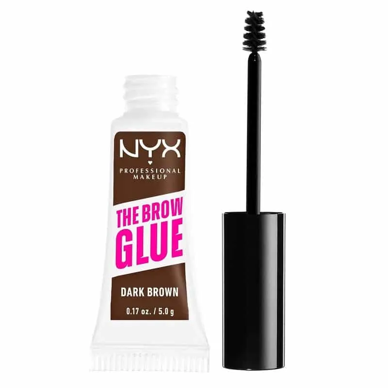 NYX Professional Makeup, The Brow Glue, Instant Brynstyler, 04 Mörkbrun, 5 g (0,17 oz)