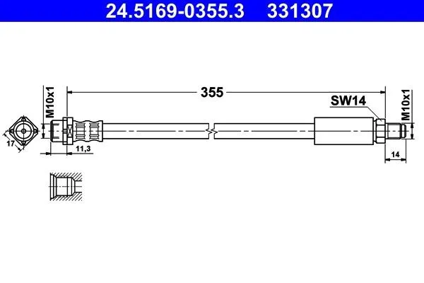 Bromsslang ATE 24.5169-0355.3