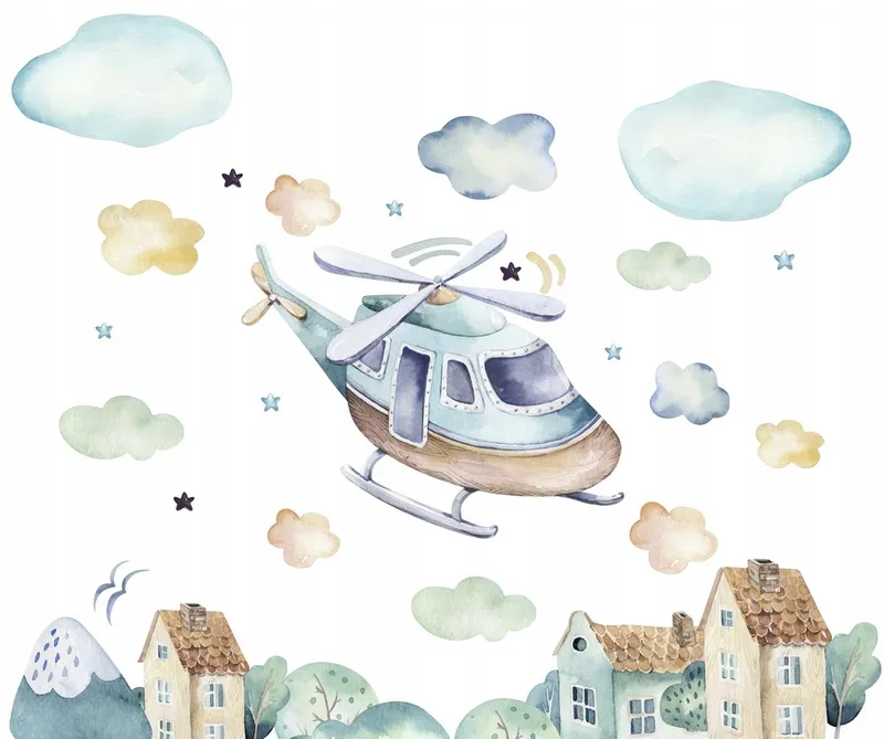 Väggdekal – Helikopter