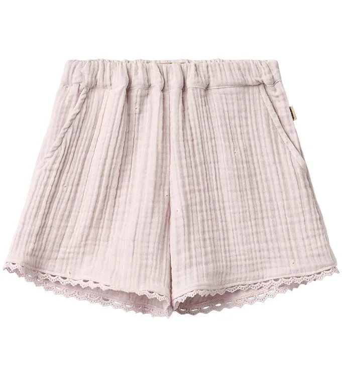 Wheat Shorts - Muslin - Eileen - Purple Light Blommor