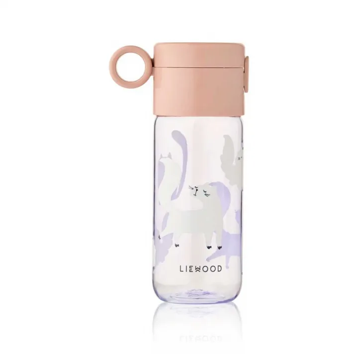 Clemence Tritan Vattenflaska 350 ml Cat/Warm lilac Liewood