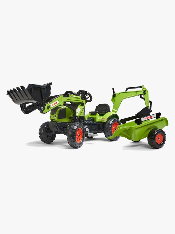 Falk Claas Arion 410 Traktorgrävare med Släpvagn